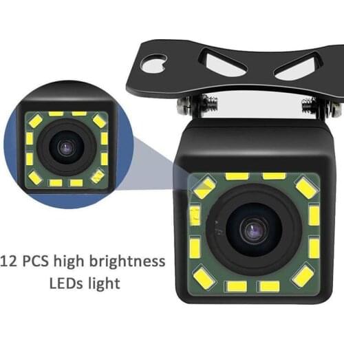 Universal Car Rear View Camera 12 LED Night Vision Reverse Backup 170 Parking Image Wide Waterproof Degree Viewing Monitor C4R2