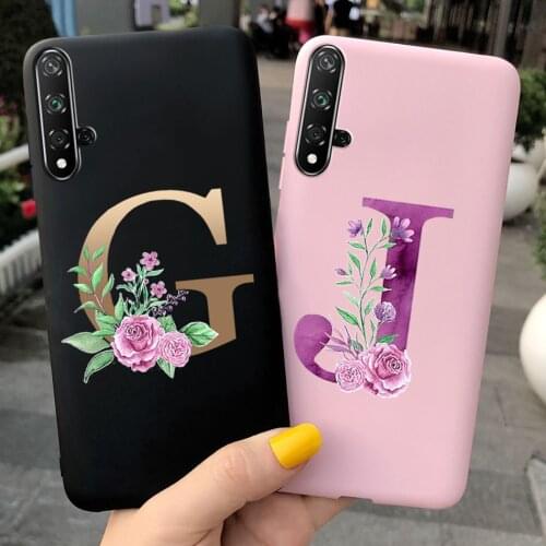 For Huawei Honor 20 Case Honor 20 Lite Pro Cute Letter Soft Silicone Cover Cases For Honor20 20 Pro Lite 20Pro 20Lite Funda