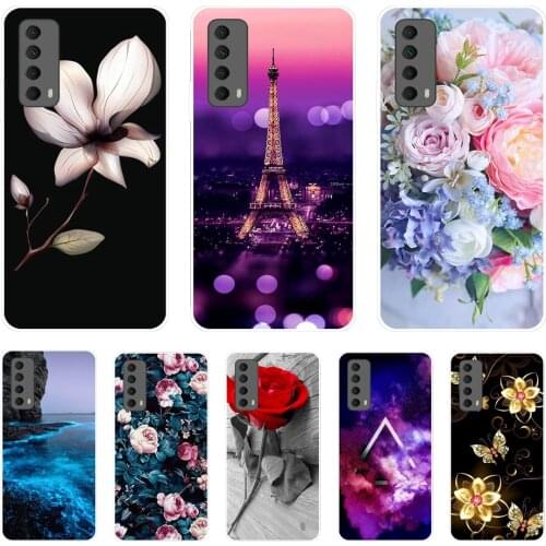 For Huawei P Smart 2021 Case Black Bumper Silicone TPU Soft Phone Cover For Huawei P Smart 2021 Case Cartoon Funda PSmart 2021