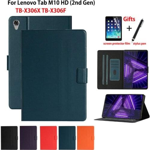 Case For Lenovo Tab M10 HD 2nd Gen TB-X306X TB-X306F 10.1" Cover Funda Tablet Protective Stand Capa Shell Coque +Gift