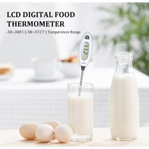LCD Digital Food Thermometer 5.9-inch Kitchen Thermometer Instant Read -50~300℃ Range MAX/MIN Measurement