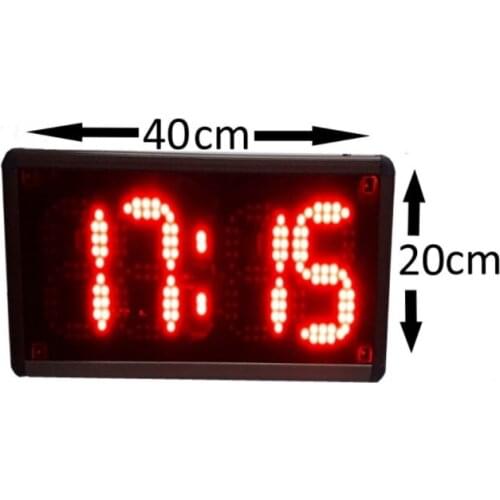 Digital Led Clock and Thermometer, Case Size: 20cm x 40cm, Digit Height: 100mm