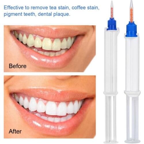 5ml 35% Teeth Whitening Gel Pen Hydrogen Peroxide Double-barrel Dental Bleaching Cleaning Oral Hygiene Whitening Care Set Tool