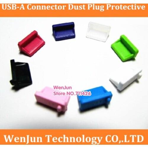 Hot Sale USB-A dust stopper computer class digital jack soft silicone gel Protective Dust plug Stopper cap 10pcs/lot