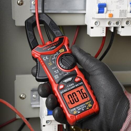 HABOTEST HT206D Pliers Ammeter Current Clamp Meter Professional Multimeter AC DC Digital Pinza Amperimetrica Voltage Amp Tester