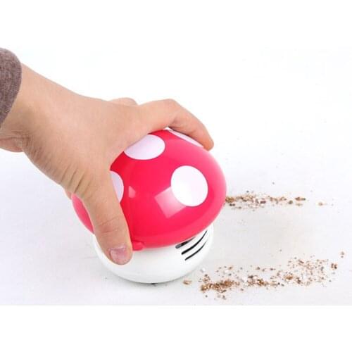 Computer Keyboard Keycaps Mushroom Vacuum Cleaner Dust Vacuum Corner Desk Table Mini Dust Vacuum Cute Mushroom Cleaner Sweeper