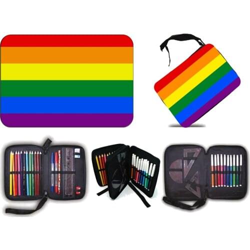 MERCHANDMANIA flag case DIA Pride GAY school boy girl pencils pen custom offer