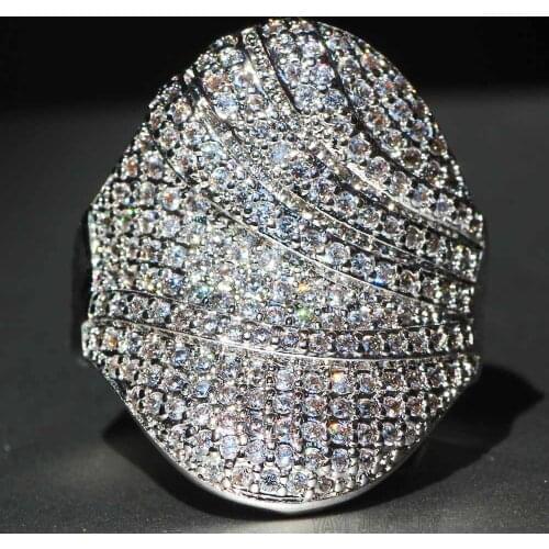 YaYI Fine Jewelry Fashion Princess Claw Set Cut White Cubic Zirconia Silver Color Engagement Wedding Party Lovers Gift Rings