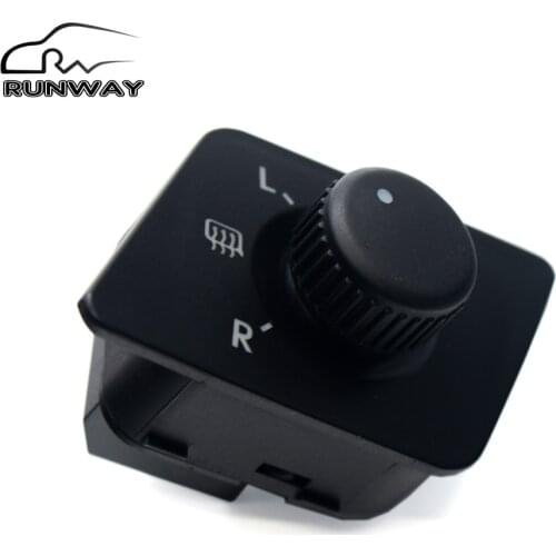 New Hight quality Adjust Knob Side Mirror Switch Button For Volkswagen VW Polo 6Q1 959 565D / 6Q1959565D 6 Pins