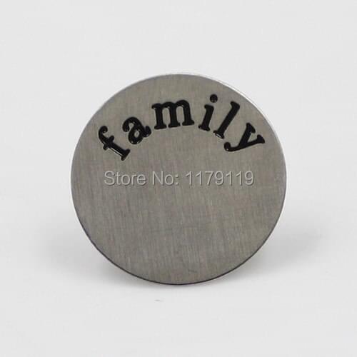 New style Round Word Family charms Words charms fit 30mm Magnetic Living Floating locket Wholesale Free shipping