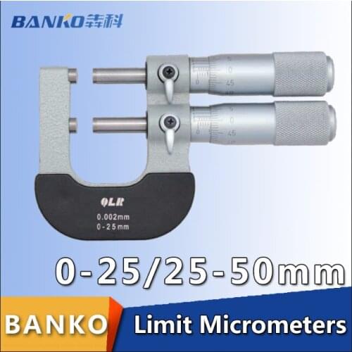 Limit Micrometers 0-25-50mm adjustable caliper to control the limit size of the measured parts