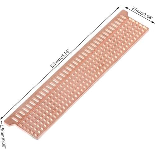 PC Cooler Copper Computer Desktop Memory Heat Sink for DDR2 131x27x1.5/2mm