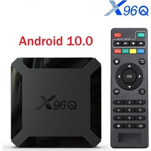 Global Version TV BOX Android 10.0 X96Q Allwinner H313 Quad Core 4K Smart Android TV 2.4G Wifi X96 Q Set Top Box dvb t2 android