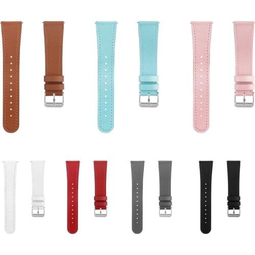 Pure Color Genuine Leather Watch Bracelet Women Men Quick Replacement Sport Band Leather Strap For Fitbit Versa Wristband