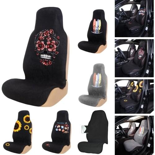 Skull print Towel Seat Cushion Beach Mat Anti-dirty Front Seat Covers Universal Fit Seat Protector Pet Mat Sports Car-Styling1PC