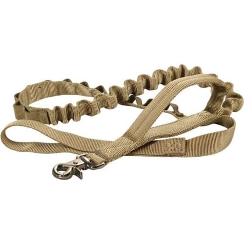 Heavy Duty Bungee Dog Leash for Medium Large Breed Dogs, No Pull for Shock Absorption with Car Seat Belt, 2 Padded Handles