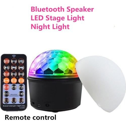 USB Power 9 Color LED Crystal Magic Ball Light Bluetooth Professional Stage Light Remote Control DJ Party Atmosphere Lamp
