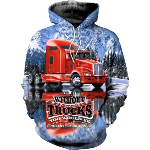 Tessffel I AM Trucker Driver Truck Worker Tracksuit Pullover NewFashion Sweatshirt Crewneck 3DPrint Casual Hoodies Men/Women A16