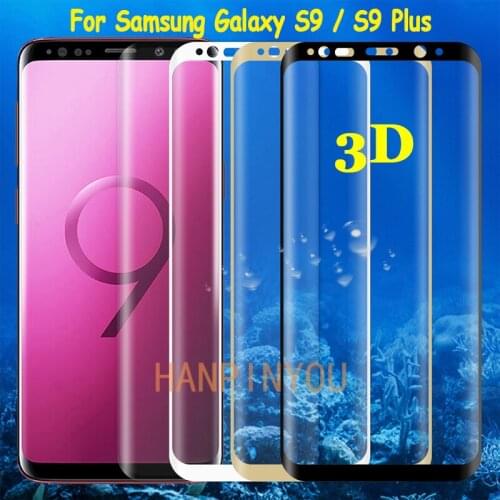 For Samsung Galaxy S9 / S9+ Plus 9H Ultra Thin 3D Curved Full Cover Front Tempered Glass Film Screen Protector Guard