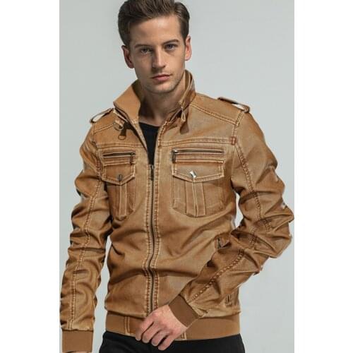 Outerwear Male Brand Clothing New Mens Motorcycle Jacket Leather Jacket Men Winter Autumn Windproof