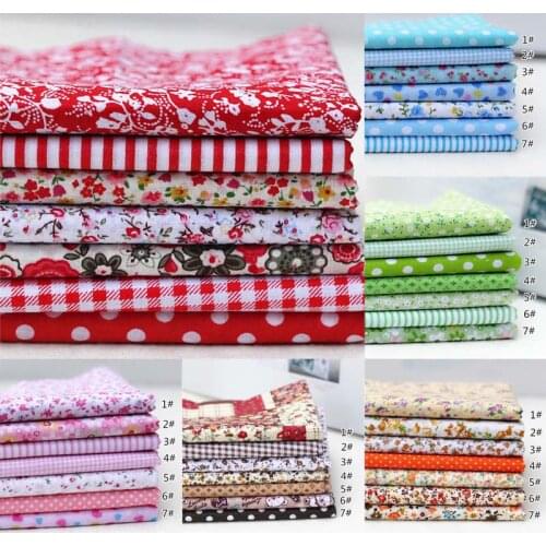 1 pack Children Handmade DIY Patches Clothing Cotton Fabric Sewing Patchwork Floral Print Cloth Material For Sewing High Quality