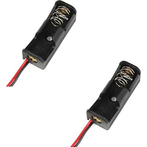 10pcs 23A /A23 Battery 12V Clip Holder Box Case Black Plastic Batteries Box Holder Container With Wire Lead Pin