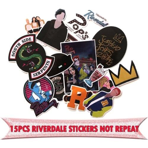 15pcs tv show Creative badges DIY decorative stickers Cartoon style for DIY PC notebook phone scrapbooking album E0004