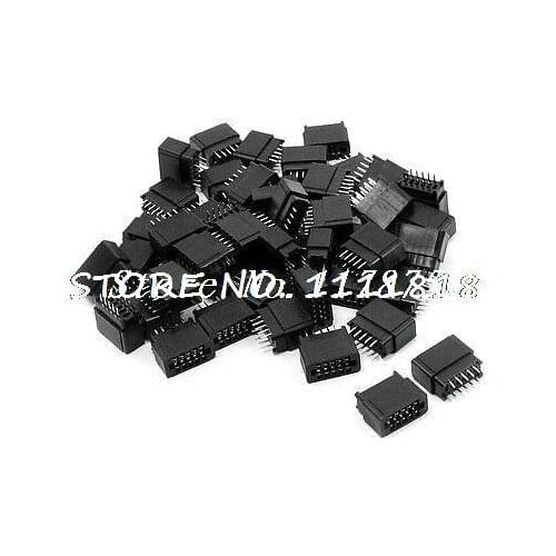 40 Pcs 2.54mm Pitch IDC Type Card Edge Plug Pins Connector 10 Pins