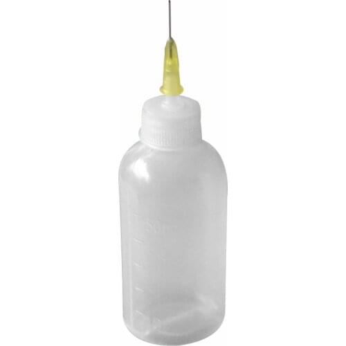 50ml Transparent Polyethylene Empty E-liquid Plastic Rosin Flux Alcohol Bottle For Dispenser Rosin Solder Flux Paste + 1 Needle
