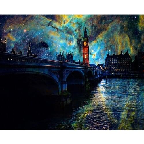 DIY diamond painting Scenery diamond embroidery Rivers Cross Stitch diamond mosaic diamond Draw Crafts Christmas Home painting