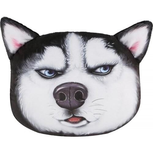3D Cartoon Animal Car Auto Headrest Pillow Cushion Neck Pillow (Husky)