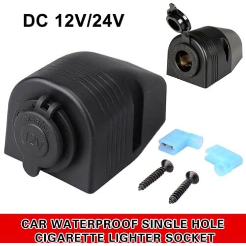 Mayitr 1pc Car Surface Dash Mount 12/24V Cigarette Lighter Power Socket For Various Applications Ships Auto Trucks UTV ATV