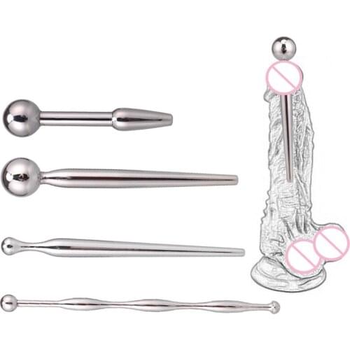 BDSM Toy Male Penis Urethral Plug Urethra Catheter Toys Metal Urethral Stretcher Stimulator Erotic Toy Chastity Belt For Men 18