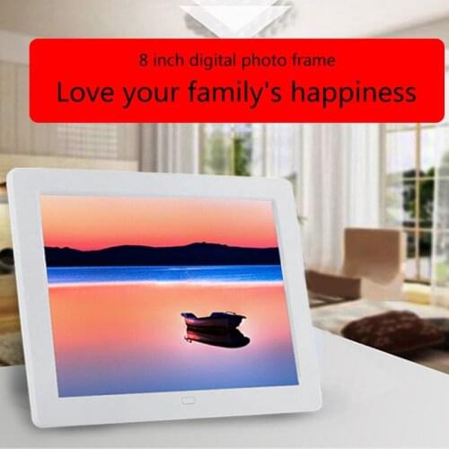 Digital Photo Frame 8 Inch Digital Picture Frame 1024x768(4:3) IPS Screen with Remote Controler Music Slides Video Player