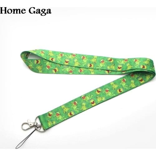 D0341 Homegaga kermit the frog cartoon Key Tags Strap Neck Lanyards for kids key ID Card Gym card Phone USB badge holder DIY