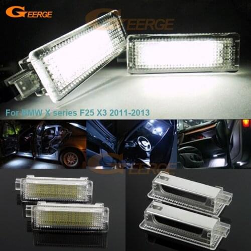 For BMW X series F25 X3 2011 2012 2013 Excellent LED Courtesy Footwell Under Door Light lamp No Error car Accessories
