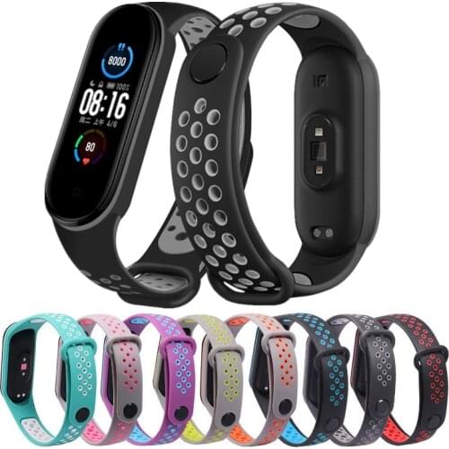 Breathable Strap for Xiaomi Mi Band 6 5 4 3 Sports Bracelet Replacement Wristband Silicone Smart Watch Accessories MiBand 4 5 6