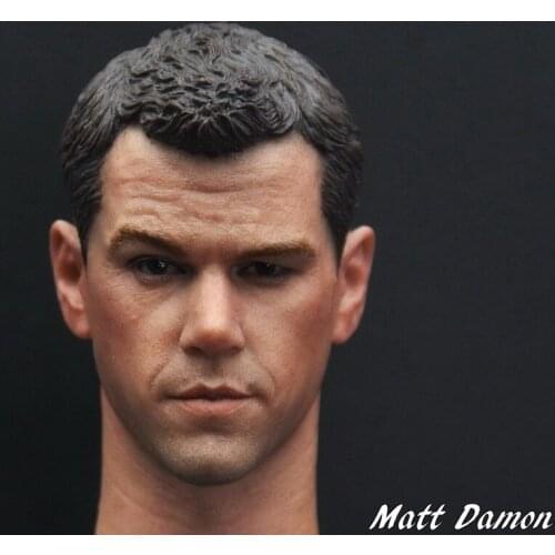 Green Zone Bourne Mars Rescue 1/6 Matt Damon Head Sculpt for 12" Collectible Action Figure DIY