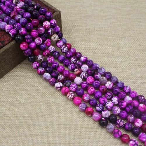 Faceted Round Rose Red Fire Agates Beads Natural stone beads Pick Size 8/10/ mm Beads For Jewelry Making Bracelet Necklace Beads