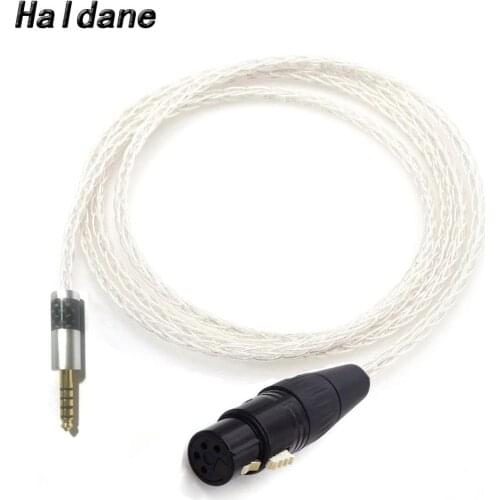 Haldane Hi-End 7N OCC Silver Plated 4.4mm Balanced Male to 4-Pin XLR Balanced Female Connect Audio Adapter Cable