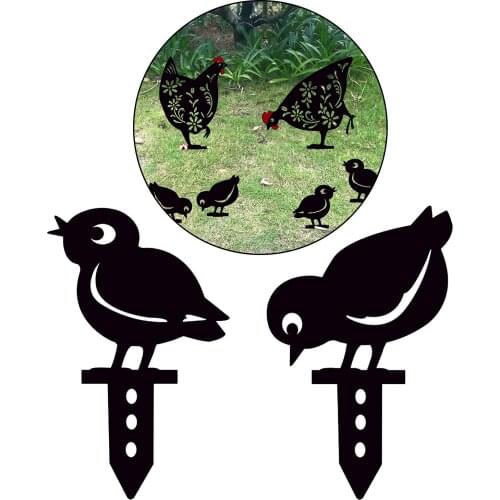 Art Outdoor Garden Decorative Stakes Chicken Stakes Ornament Gift Waterproof