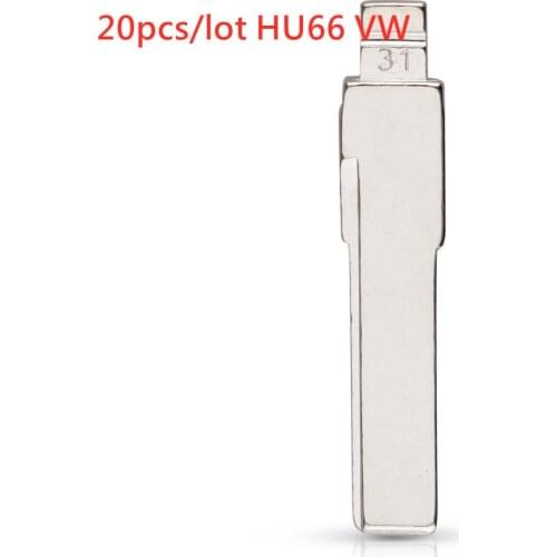 KD key blade HU66 Metal Blank Uncut Flip KD Remote Key Blade for Volkswagen VW for Passat for Skoda for Audi