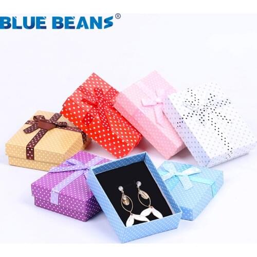 2020 Square jewelry box organizer Engagement Ring Earrings Necklace Bracelet Display Gift Box Holder Black red white navy Gold