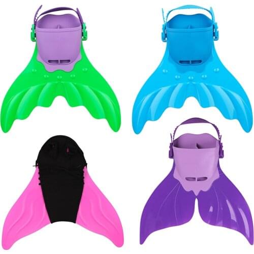 Adult Kids Swimming Fins Training Flipper Profession Women Girls Mermaid Tails Swimming Flipper Diving Monofin C28298CH