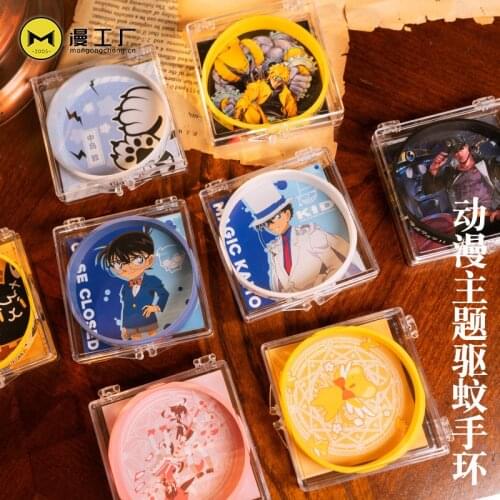 Fashion JoJo Bizarre Adventure Bracelet Kujou Jotarou Stray Dogs Giorno Giovanna Hot Anime Figures Mosquito repellent wristband