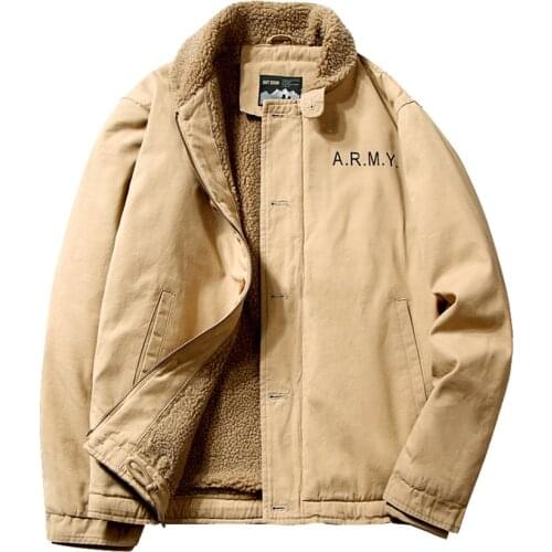 Winter Mens Velvet Thickened Lapel Military Uniform Cotton Coat Outdoor Tactical Trekking Climbing Army Lamb Wool Jacket tops