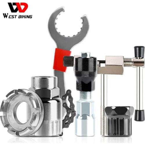 WEST BIKING Cycle Bicycle Bike Repair Tool Kit 13 in 1 Bicycle Mountain Road Wrench Screwdriver Chain Cutter End Grips For Bike