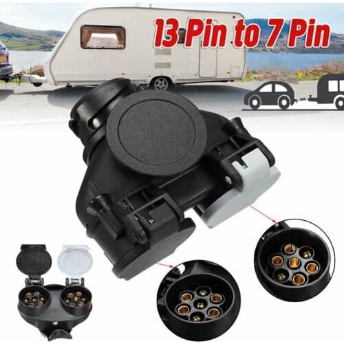 New 13 Pin To 7 Pin N & S Type Socket Trailer Board Extension Adaptor Socket Plug Caravan Towing Trailer Wiring Connector