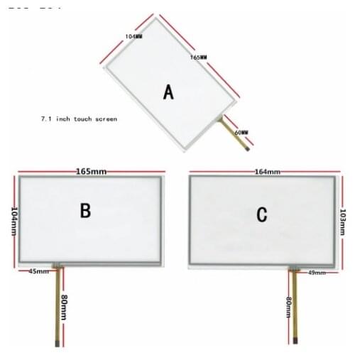 New 7.1 inch touch screen for AT070TN83 V.1 AT070TN82 v.1 AT070TN84 v.1 touch digitizer panel Glass 164*103 165*104