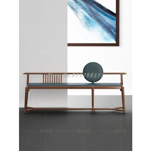 New Chinese style black walnut solid wood light luxury bed end stool simple modern shoe stool sofa stool long stool shoe replace